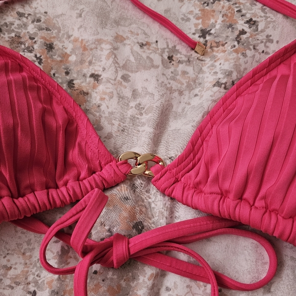 Michael Michael Kors Side Tie Pink Bikini - Picture 9 of 9